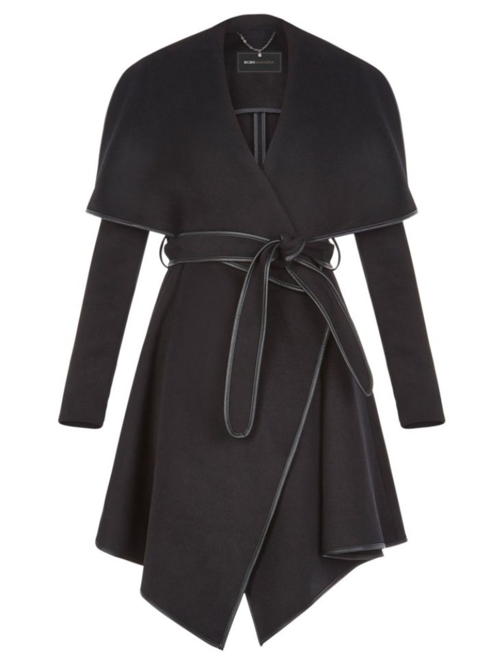 BCBG Wool Wrap Coat - Black